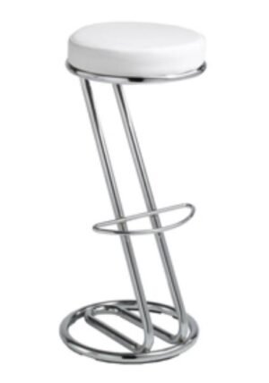 Chrome Z Stool - White